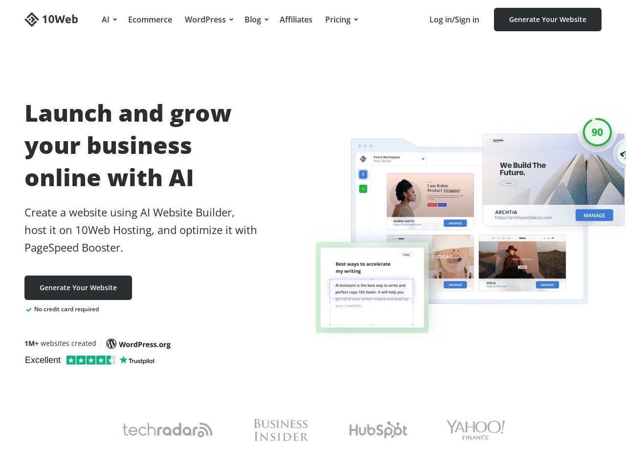 10Web人工智能驱动WordPress