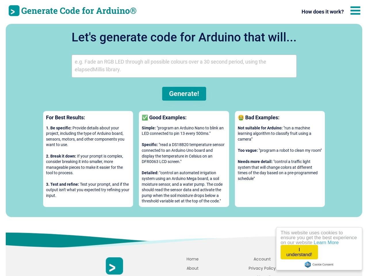 Duino Code Generator